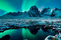 Норвегия зимой: северное сияние