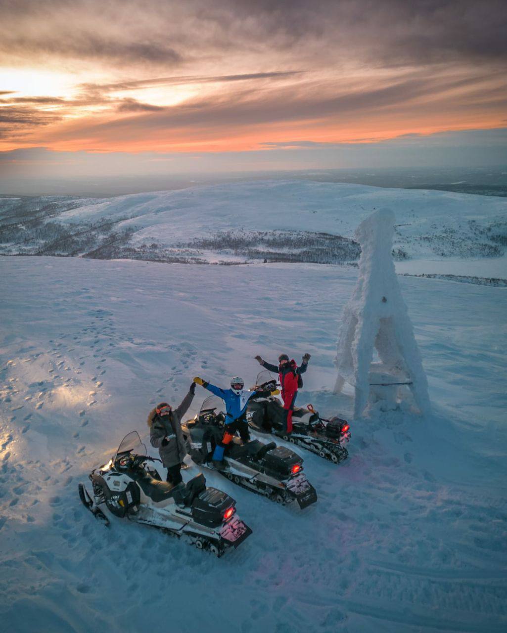 Катание на снегоходах, Мурманск